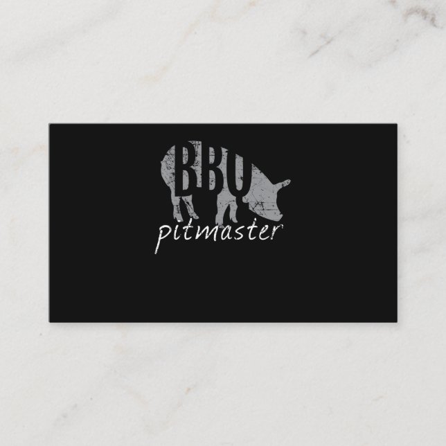 Tarjeta De Citas BQ| BBQ Pitmaster Pig Grill Fars (Anverso)