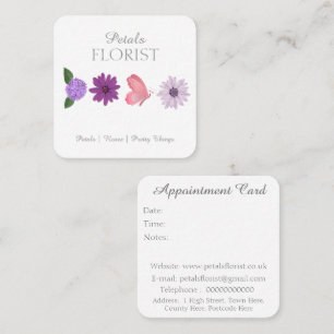 Tarjeta De Citas Branding de Negocio de Floristería Boutique Modern