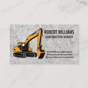 Tarjeta De Citas Bulldozer Hormigón