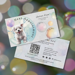 Tarjeta De Citas Burbuja de cachorro cúrcuma sacude a perro