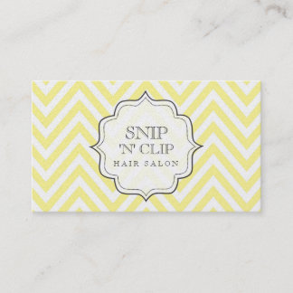 Tarjeta De Citas Butter Chevron Filigree Zig Zag Hair Stylist Cards