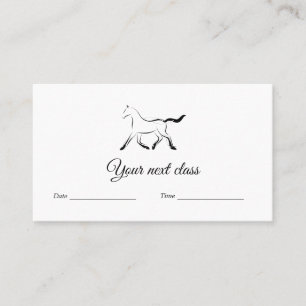 Tarjeta De Citas Caballo elegante de color negro