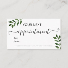 Tarjeta De Citas Cabello de maquillaje minimalista