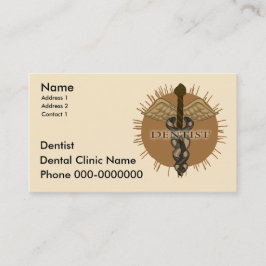 Tarjeta De Citas Caduceo de dentista