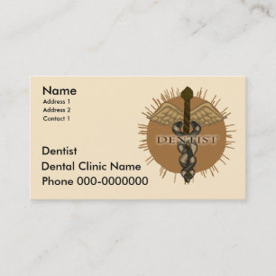 Tarjeta De Citas Caduceo de dentista