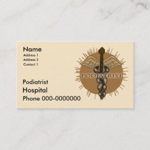 Tarjeta De Citas Caduceus podiatrista