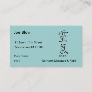 Tarjeta De Citas Carácter de kanji para REIKI