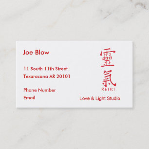 Tarjeta De Citas Carácter de kanji para REIKI