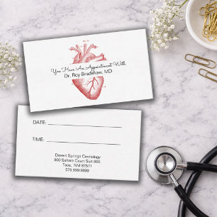 Tarjeta De Citas Cardiología o cardiólogo