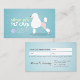 Tarjeta De Citas Carne de perro caniche en salón de baño