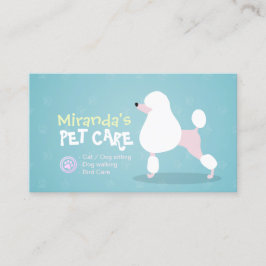 Tarjeta De Citas Carne de perro caniche en salón de baño