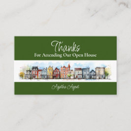 Tarjeta De Citas Casa Abierta Inmobiliaria Gracias Verde