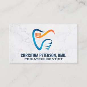 Tarjeta De Citas Cepillo Dental Logo Cuidado de Salud