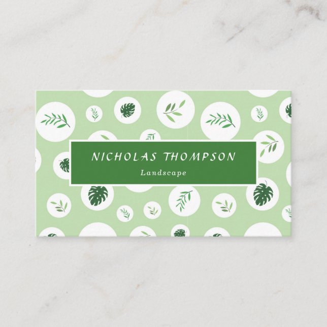 Tarjeta De Citas Césped profesional y cuidado de árboles (Anverso)