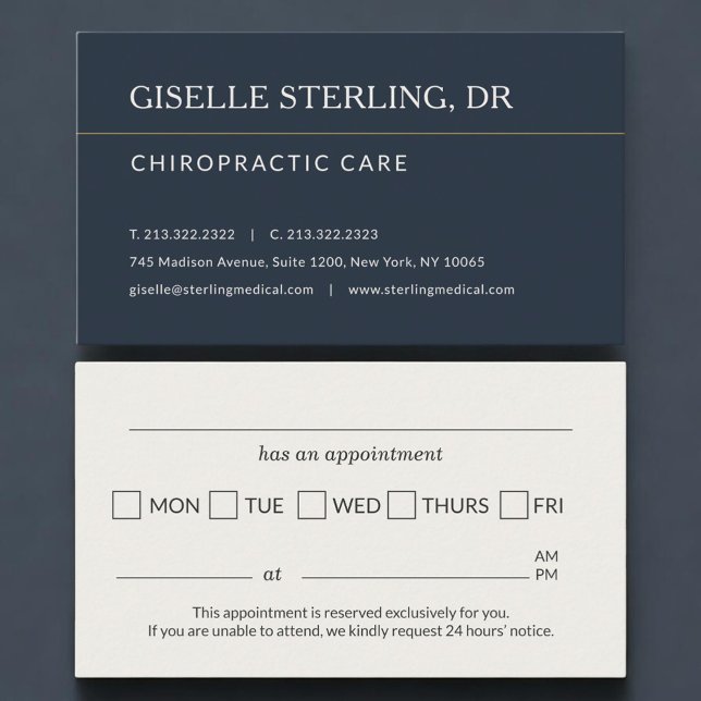 Tarjeta De Citas Chiropractor Doctor Office Appointment Reminder (Subido por el creador)