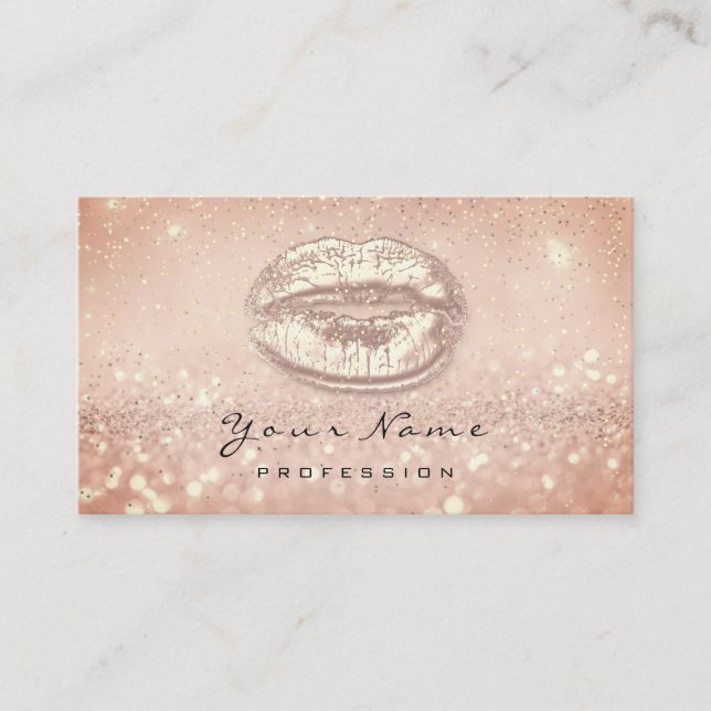 Tarjeta De Citas Chispa de Purpurina de belleza de arte de maquilla (Anverso)