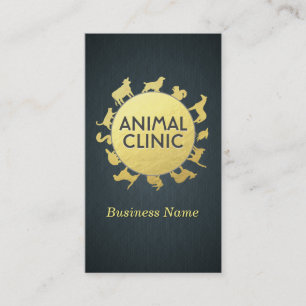 Tarjeta De Citas Clínica animal Hospital Pet Care Sitter Gold Anima