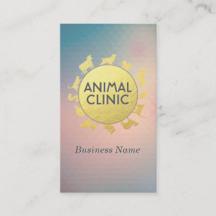 Tarjeta De Citas Clínica animal Hospital Pet Care Sitter Gold Anima