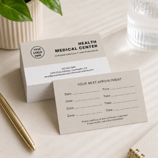 Tarjeta De Citas Clínica de atención médica médico