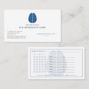 Tarjeta De Citas Clínica de Neurología del Neurólogo Moderno Logo d