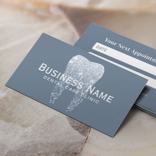 Tarjeta De Citas Clínica Dental Dusty Blue