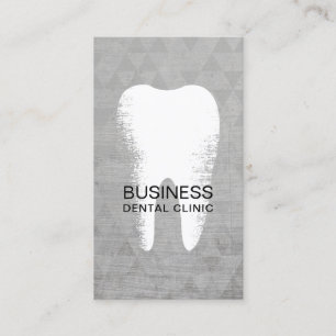 Tarjeta De Citas Clínica dental geométrica del Grunge del logotip