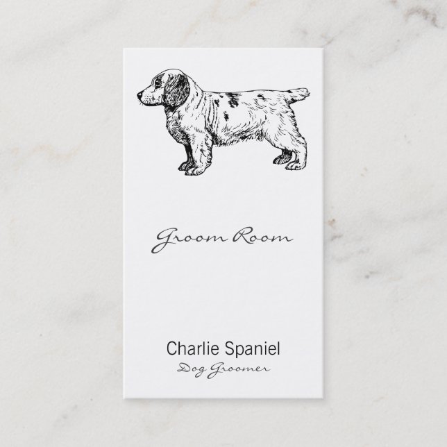 Tarjeta De Citas Clumber Spaniel Dog Business (Anverso)