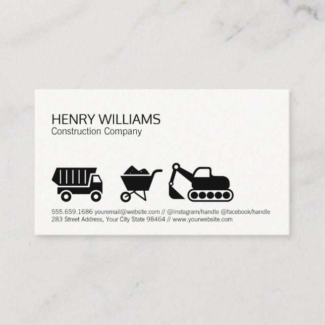 Tarjeta De Citas Construcción (Anverso)