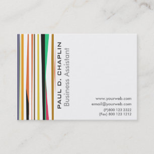 Tarjeta De Citas Consultor comercial de colores Stripes a precio as