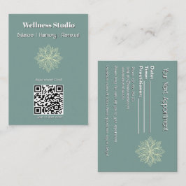 Tarjeta De Citas Consultor de Bienestar de la Atención Zen Lotus Ve