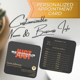 Tarjeta De Citas Consultor de negocios "Just Be Curious"