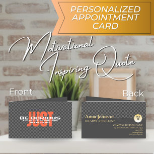 Tarjeta De Citas Consultor de negocios motivacional "Just Be Curiou