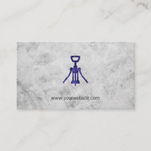 Tarjeta De Citas Copa de vino Sommelier Mármol