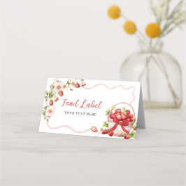 Tarjeta De Citas Coquette Berry In Love Bridal Shower Food Label