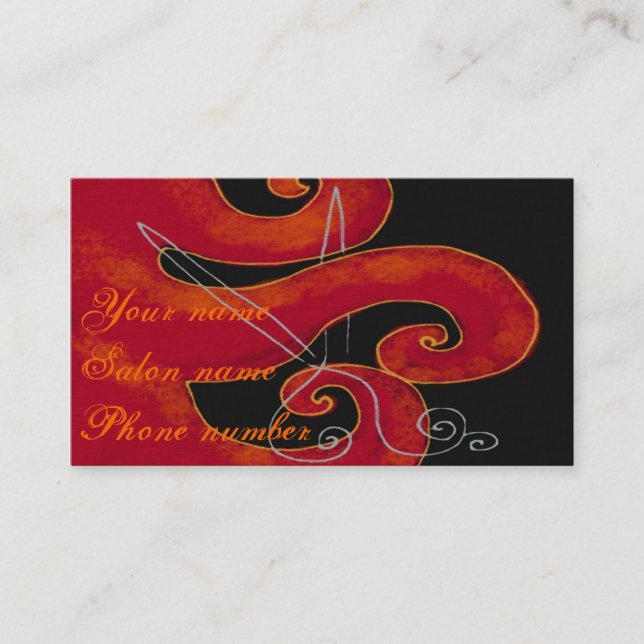 Tarjeta De Citas Cortando el pelo (Anverso)