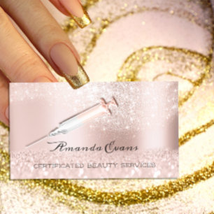 Tarjeta De Citas Cosmetologist Botox B12 Injections SPA Rose 