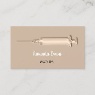 Tarjeta De Citas Cosmetólogo Jeringa Botox Inyecciones Rosa SPA