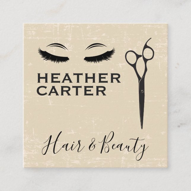 Tarjeta De Citas Cosmetólogo | Salones de eyelash (Anverso)