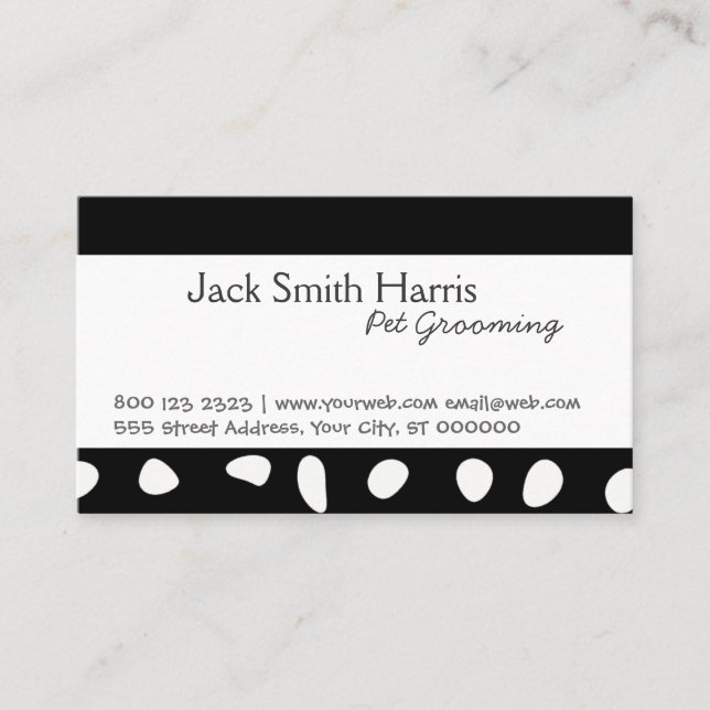 Tarjeta De Citas Cuidado de animales de compañía animal de los (Anverso)