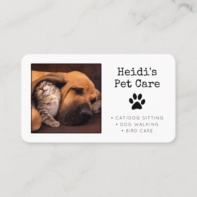 Tarjeta De Citas Cuidado de mascotas (Anverso)