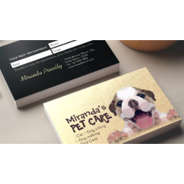 Tarjeta De Citas Cuidado de mascotas de perro con bajo contenido de