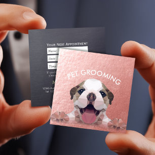 Tarjeta De Citas Cuidado de mascotas de perro con bajo contenido de
