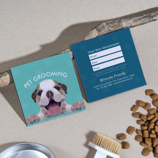 Tarjeta De Citas Cuidado de mascotas de perro con bajo contenido de (Subido por el creador)