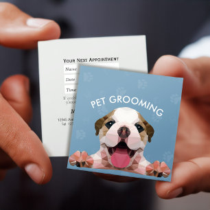Tarjeta De Citas Cuidado de mascotas de perro con bajo contenido de