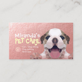 Tarjeta De Citas Cuidado de mascotas de perro con bajo contenido de