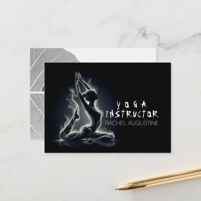 Tarjeta De Citas Curador de Reiki de yoga, una pierna de paloma (Anverso/Reverso In Situ)