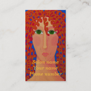 Tarjeta De Citas Curly Red Hair