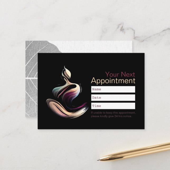 Tarjeta De Citas Curso de broche de broche de Lotus Pose (Anverso/Reverso In Situ)