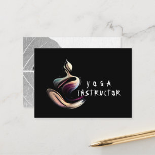 Tarjeta De Citas Curso de broche de broche de Lotus Pose