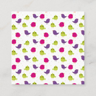 Tarjeta De Citas Cute colorful birds